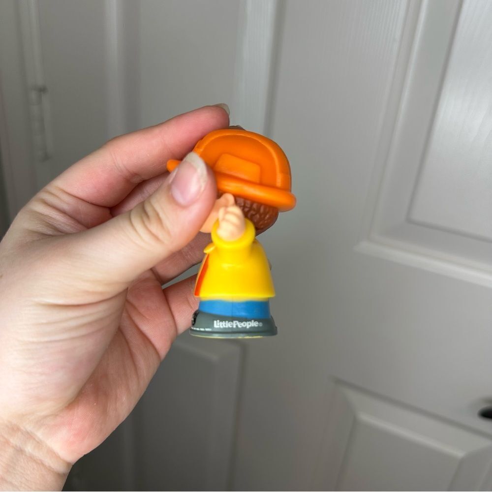 Fisher Price Little People Orange Hat Construction Worker Replacement Character - Picture 2 of 5
